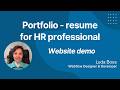 Portfolio-resume for Hiring Manager (HR) | Website Showcase