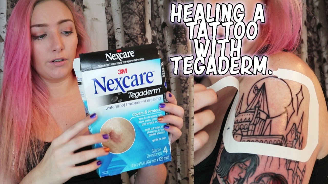HEALING A TATTOO WITH TEGADERM | Tattoo Aftercare - YouTube