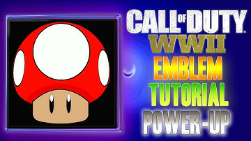 Mario Red Mushroom ( POWER-UP ) - Call of Duty COD WW2 WWII ( EASY ) Emblem Tutorial