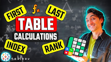 Table Calculations: FIRST, LAST, INDEX, RANK | #Tableau Course #100
