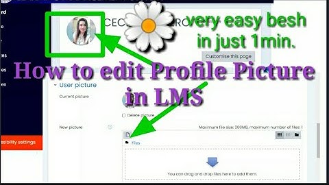 How to edit profile picture in LMS