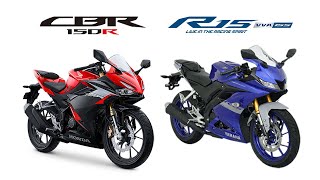 16 Points to Consider Choosing between These Two Motors | Honda CBR150R 2021 vs Yamaha R15 v3