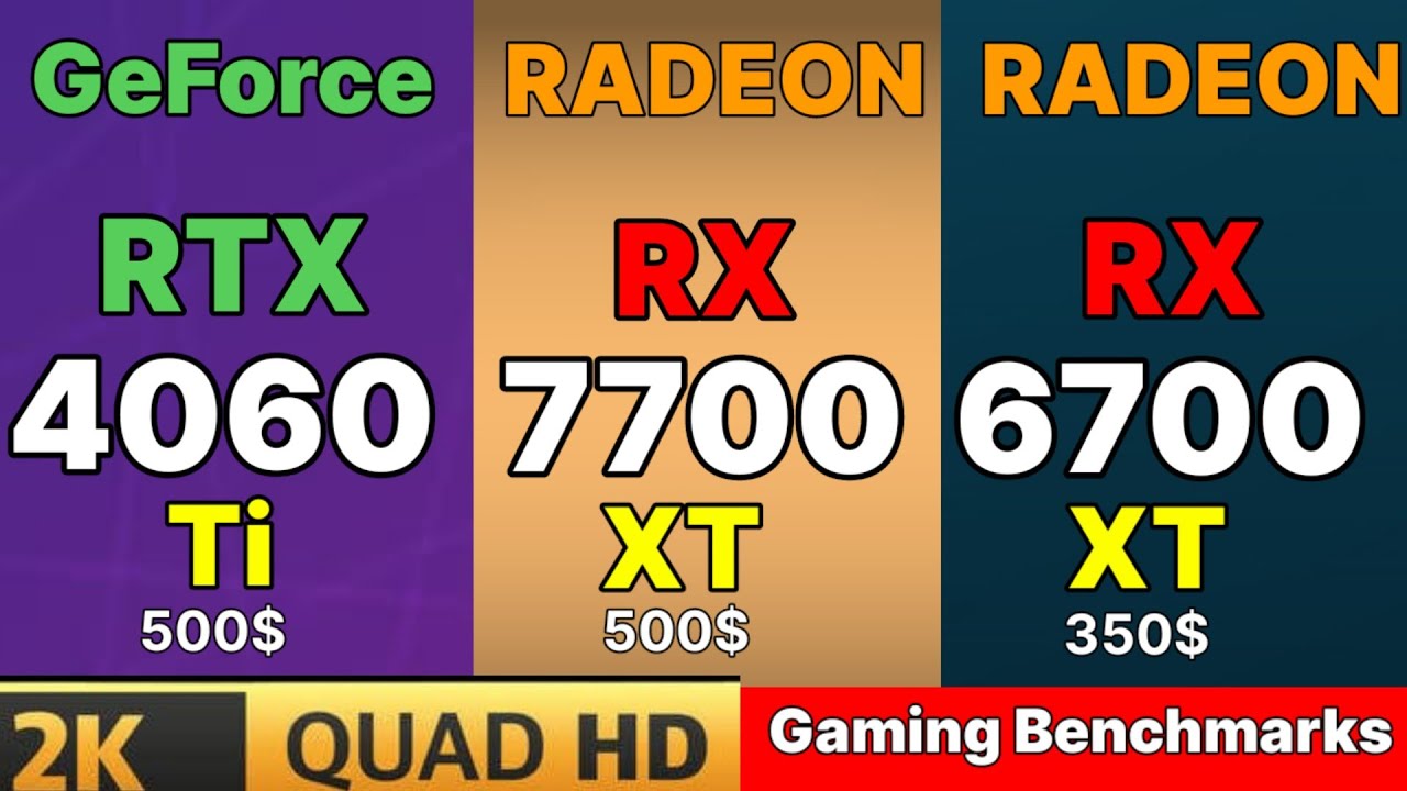 RX 7700 XT vs RTX 4060 Ti vs RTX 4070 vs RX 6700 XT - 13 Game