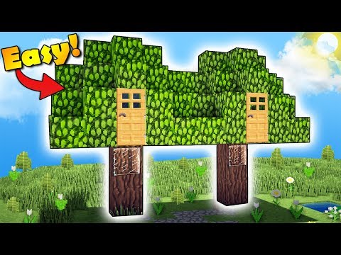 minecraft:-how-to-build-a-2-players-house-in-a-tree---live-inside-a-tree!-tutorial