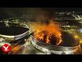 Fire engulfs Rio Olympic Velodrome leaving roof half destroyed