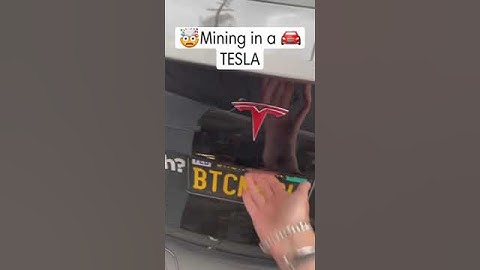 He is mining bitcoin in a Tesla🤯 #shorts #shortvideo