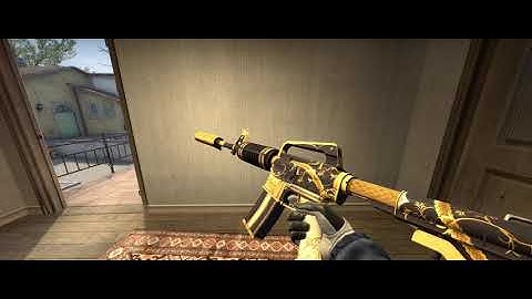 M4A1 S Golden Coil Factory New Showcase CS:GO (3440x1440 res 21:9)