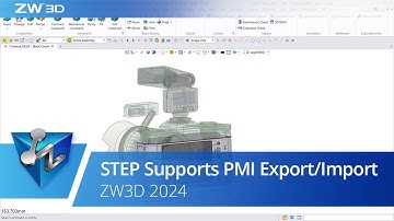 STEP Supports PMI Export/Import | ZW3D 2024 Official