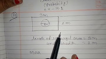 Suppose you drop a die at random on the rectangular region shown in fig 15.6.what is the probability