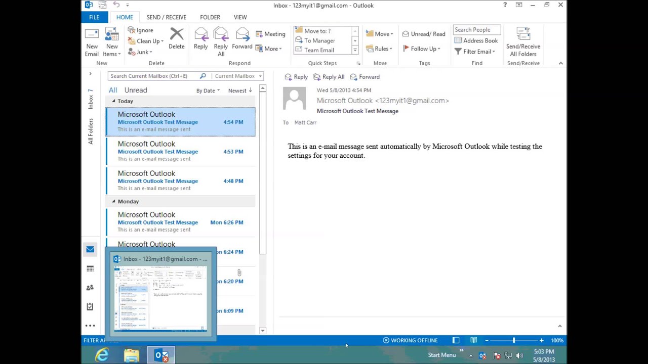 How To Turn Off Work Offline Mode In Microsoft Outlook 2010 2013 YouTube