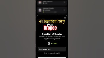 Dropee question of the day code 28 November | Dropped question of the day code | Dropee Code#shorts
