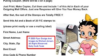 Such a Clever Stamp Magnet! Get Paid 1 Book of First Class Forever Stamps for Each Referral Flyers