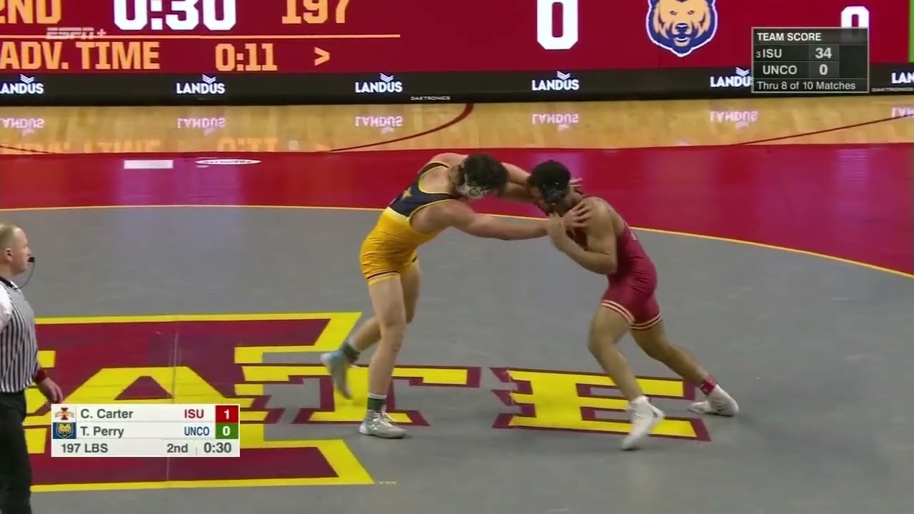 CJ Carter vs. Tyler Perry (197lbs) FULL MATCH | 2025-26 Big 12 Wrestling