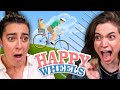 Our first time playing happy wheels