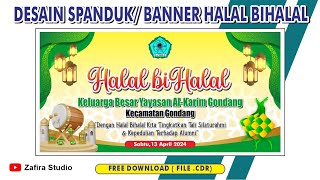 DESAIN SPANDUK / BANNER HALAL BI HALAL 1445 H / 2024 M(FREE FILE CDR)