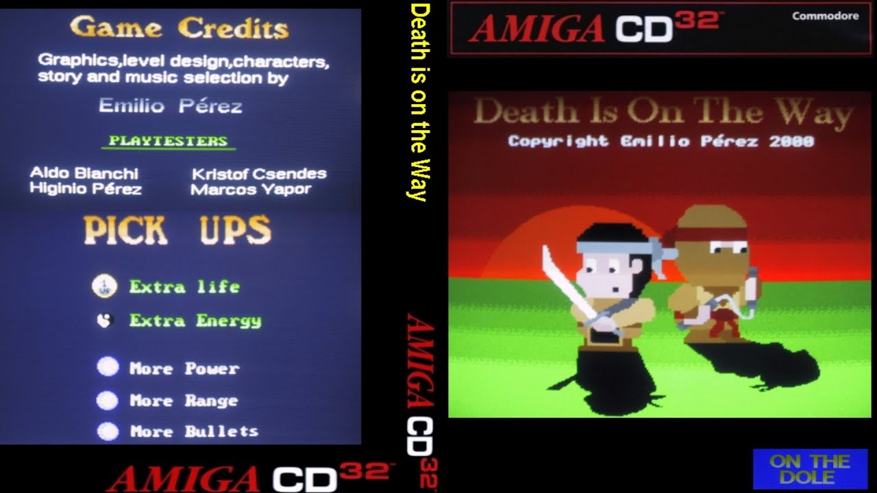 ☆S☆ AMIGA CD32 Death Is On The Way Cd 32 Emilio Perez,On The Dole Soft