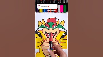 Bowser Drawing Transition Results! #shorts