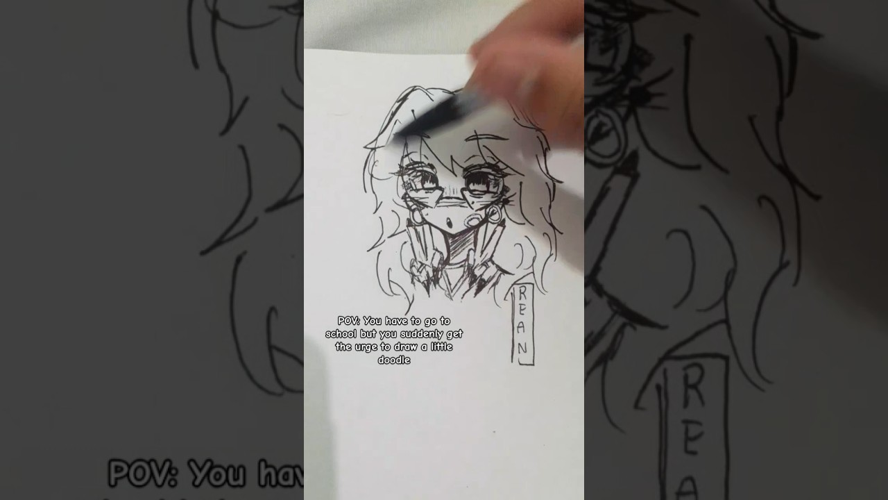 REALLY gotta speed draw it cus we can't draw in school  