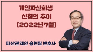 개인파산회생 신청의 추이(2022년7월)