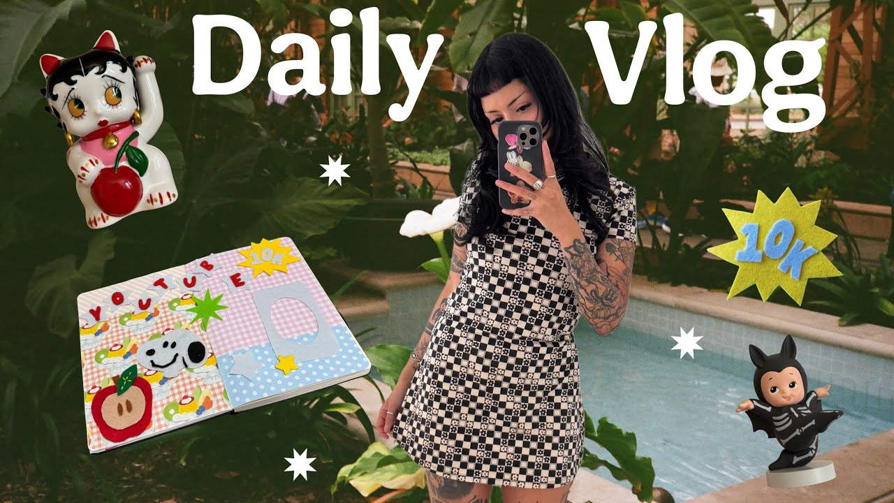 ⋆౨ৎ˚ Daily Vlog; Celebrating 10K, junk journal +  felt crafts ⋆౨ৎ˚⟡.•