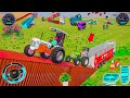 🚜 2 Tractors Climbing Ramp onto Truck 🛻 | Powerful Loading Scene | Realistic Game Gameplay