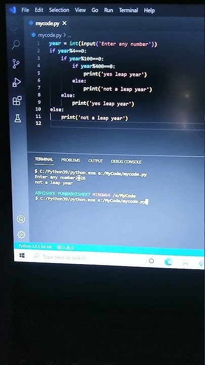 Python Program to know leap year - YouTube