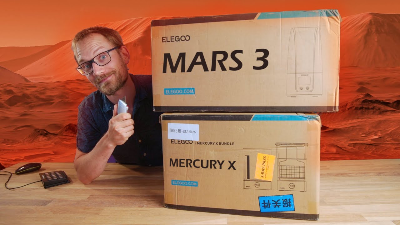Was live: Unboxing the *fast* Elegoo Mars 3 LCD resin printer & Mercury X!  