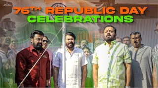 76Th Republic Day Celebrations Mammootty Mohanlal Suresh Gopi Amma Ociation