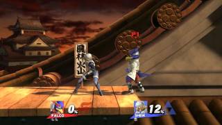 Falco's Down Throw on the Edge Reduces Knockback