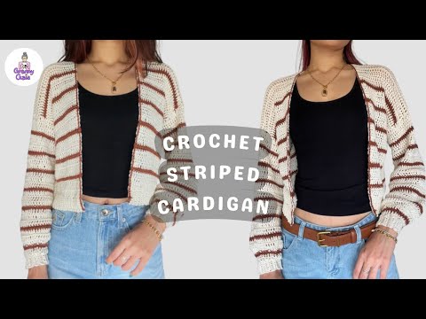 *UPDATED* crochet striped cardigan tutorial