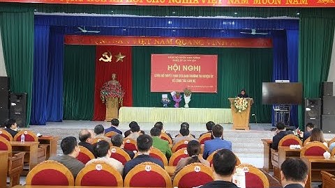 VIDEO: Huyện ủy Vĩnh Tường công bố quyết định của Ban Thường vụ Huyện ủy về công tác cán bộ.