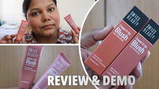 *NEW* Swiss Beauty Cream It Up Blusher Review & Demo I Just for Rs 299 I BUT Should you buy this?? screenshot 4