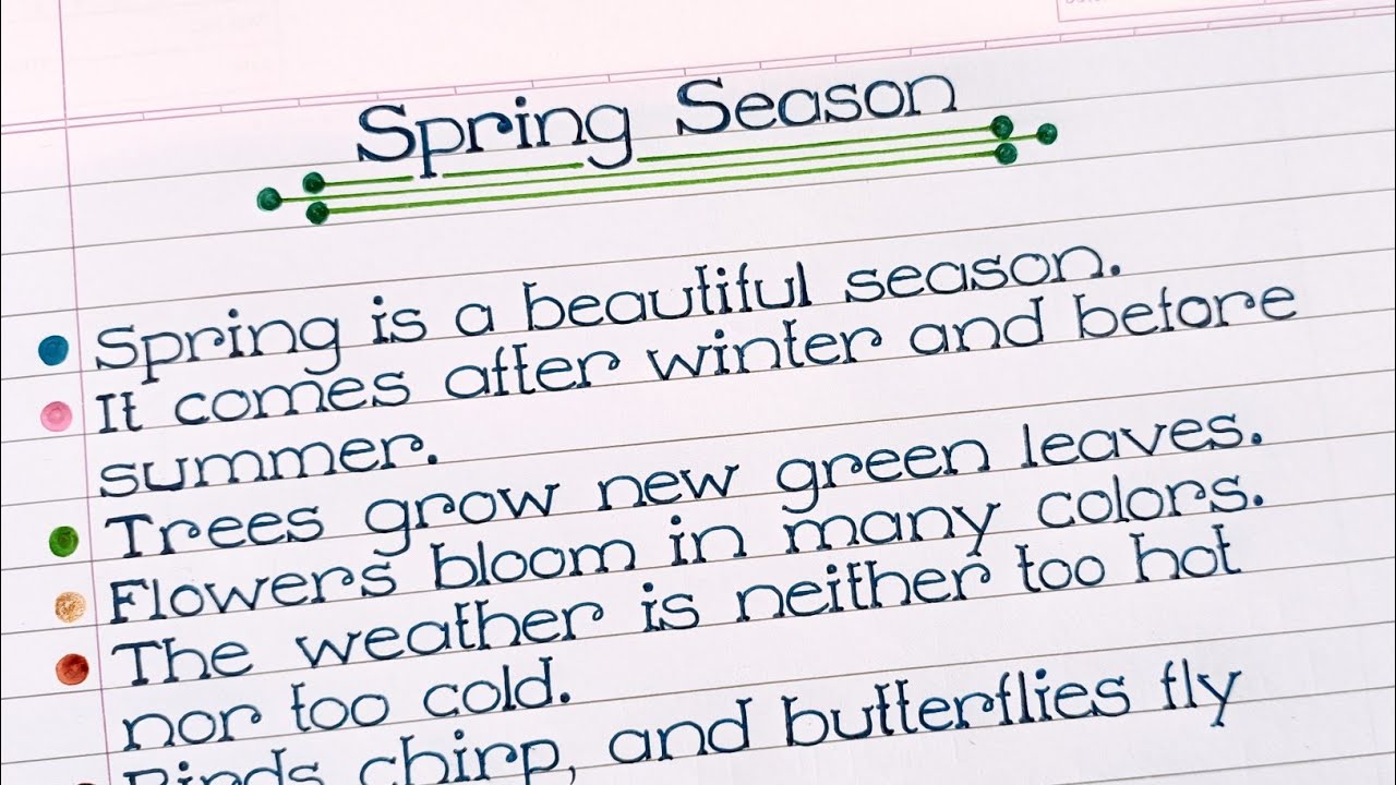 10 lines essay on spring season | few lines on spring season - YouTube