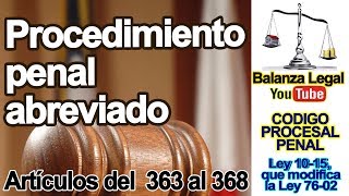 Procedimiento Penal Abreviado En El Código Procesal Penal