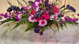 How to make flower arrangement for dining table/ western flower arrangement- horizontal