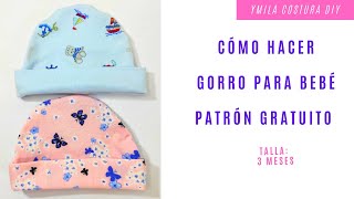 Cómo hacer un gorrito para bebé paso a paso,  patrón gratis.