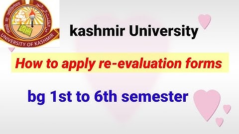 How to apply re-evaluation forms /kashmir University , re-evaluatiomform/ #generalstudyinfo