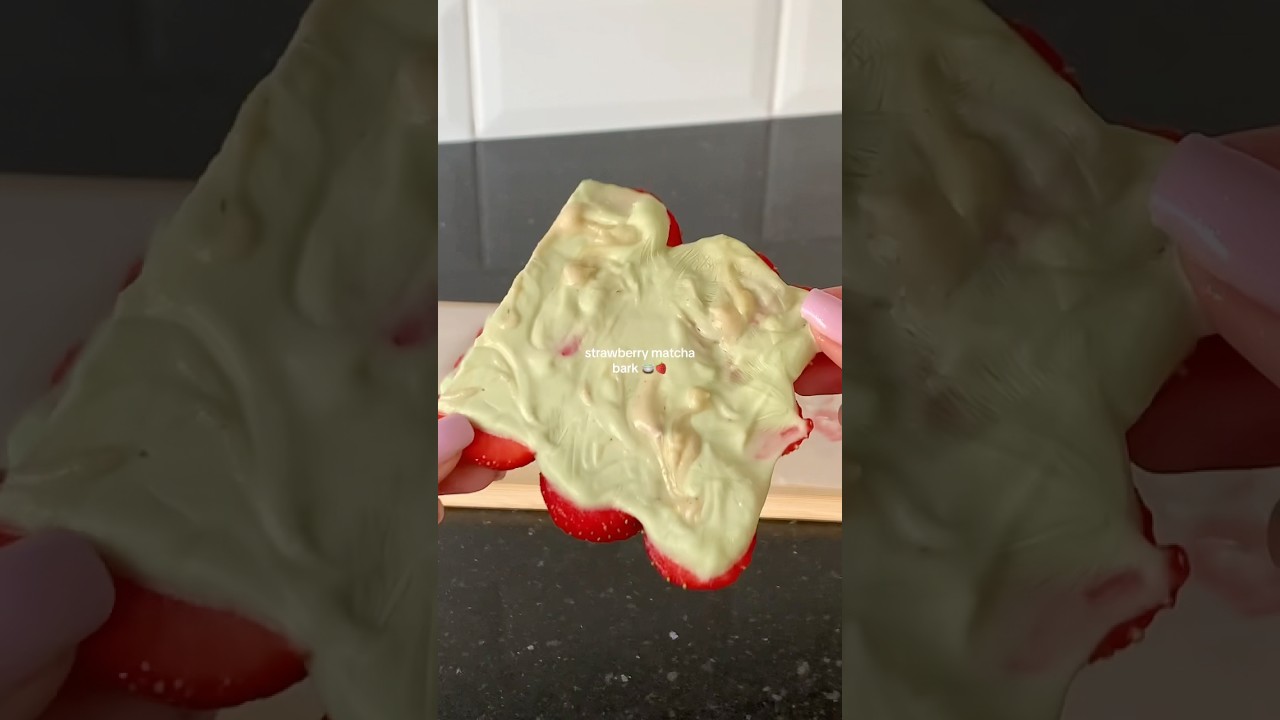 viralowy deser: strawberry matcha bark 🍵🍓