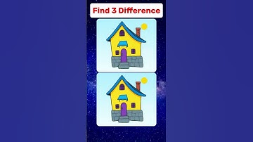 99% People Fail to Find The 3 Differences 🥸 #spotthediference #quiz #iqtest