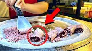 AMAZING Thailand Street Food Desserts - ICE CREAM ROLLS Vlog