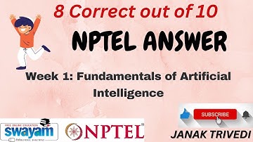 8 Correct out of 10: NPTEL Answer Week 1: Fundamentals of AI #assignment #solution #correctanswers