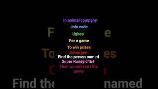 join the code please# fun# game# prizes# animal company# fans# winner # meet # youtube