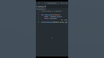 Count word in a sentence | #python #pythonprogramming#coding#learnpython #pythonforbeginners
