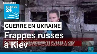 Guerre en Ukraine : à Kiev, un immeuble résidentiel a été pris pour cible par une frappe russe