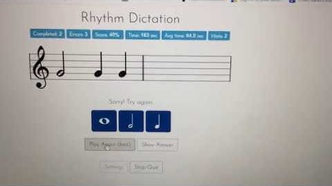 Rhythm Dictation Exercises on tonesavvy.com