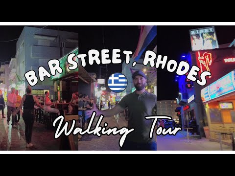 Bar Street, Nightlife, Rhodes, Greece - Walking Tour - Orfanidi Street