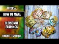 How to make: Romantic Earrings. Faux Cloisonné. Polymer Clay.