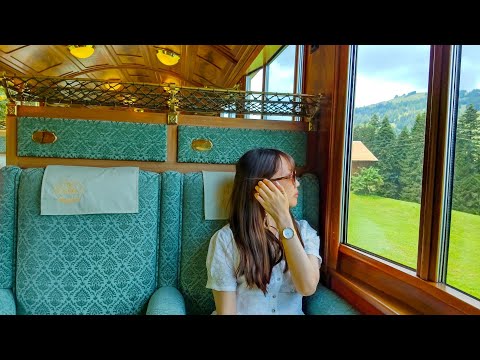 Goldenpass Belle Epoque Train Ride Montreux Zweisimmen In Switzerland A Vintage Train