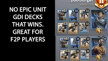 Command & Conquer: Rivals - No Epic Unit GDI Decks That WINS!!!