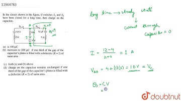 In the circuit shown in the figure, if switches `S_(1)` and `S_(2)` have been closed for a long ...